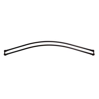 36'' Double Curved Shower Curtain Rod-Black