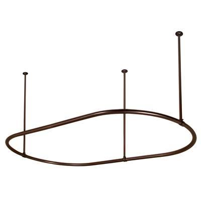 Barclay 48'' Oval Shower Curtain Ring - Polished Brass