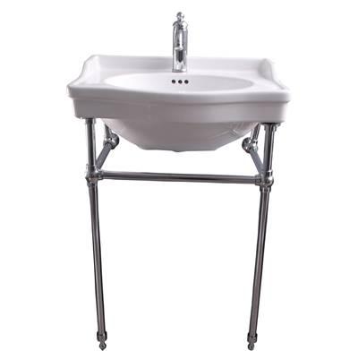 Cali 24''Console w/stand,Whit 1 Faucet Hole, CP Stand