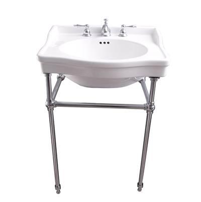 Cali 24''Console w/stand,Whit 1 Faucet Hole, PB Stand by Barclay