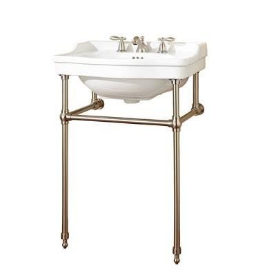 Cali 24'' Console w/Stand,Whi 8'' Widespread, PB Stand by Barclay