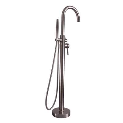 Barclay Burney Freestd Tub Filler W/hs Thermostatic, Brushed Nickel - Polished Nickel by Barclay