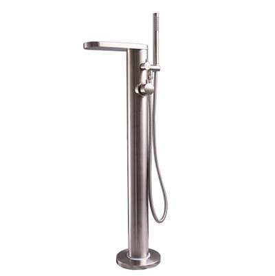 Barclay Mcway Freestanding Thermosta Tub Filler, Brushed Stainless - Brushed Stainless Steel