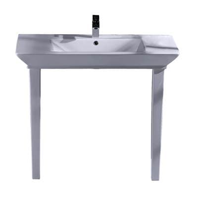 Barclay Opulence Console 39-1/2'', Rect Bowl, 1-hole - White by Barclay