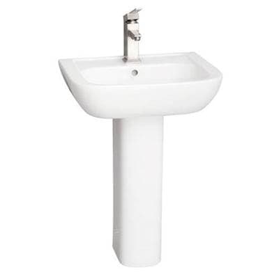 Barclay Caroline 550 Pedestal Lavatory White-4 Center Set by Barclay