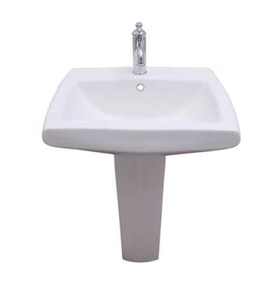 Barclay Ambrose Pedestal for 6'' Center Set, Overflow - White by Barclay