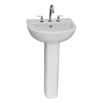 Barclay Compact 545 Pedestal Lavatory 6'' Mini Spread - White by Barclay