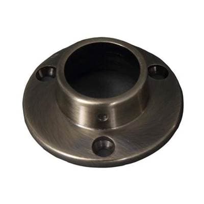 Barclay Heavy Round Die Cast Flanges, Pair - Antique Brass by Barclay