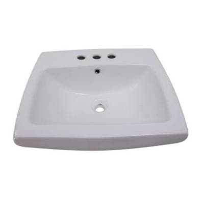 Barclay Ambrose Wall-hung for 6'' Centerset, Overflow - White by Barclay