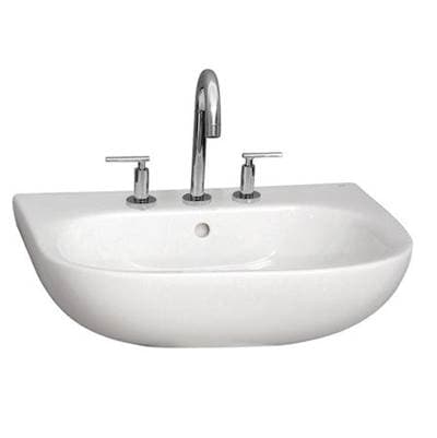 Barclay Caroline 550 Wall-hung Basin, White-4'' Center Set