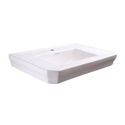 Barclay Corbin Wall Hung W/overflow 1 Faucet Hole - White