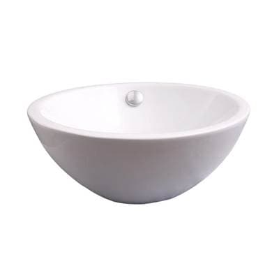 Barclay Dayton Above Counter Basin 15'' Oval, No Faucet Holes ,w/of,wh - White
