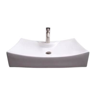 Barclay Chalmers Wall Hung 26'', 1-Hole, Rect, WH - White