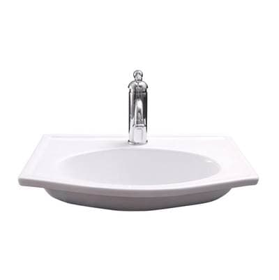 Barclay Carlisle Wall Hung 20'', No Faucet Holes, WH - White
