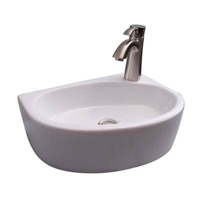 Barclay Albion Wall-hung Basin 17'' Left Faucet Hole,wh - White by Barclay
