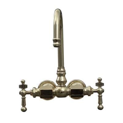 Barclay Tub Filler W/code Spout Metal Lever Hdles - Polished Nickel