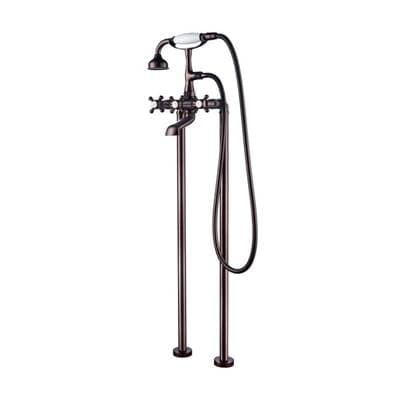 Barclay Freestanding Tub Faucet W/hand Shower, 6'' Straight Body, ORB - Oil Rubbed Bronze