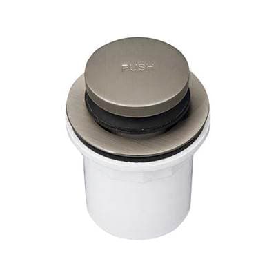 Barclay Bath Tub Drain Pop UP W/ 1-1/2 Flange PVC Adapter, BN - Brushed Nickel