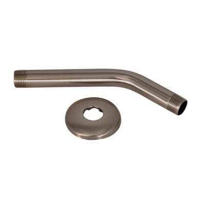Barclay 12'' Offset Shower Arm W/flange X-hvy 20.5 Mm,solid Brass,bn - Brushed Nickel by Barclay
