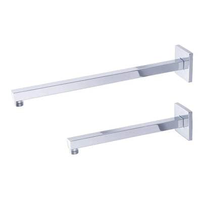 Barclay 12'' Wallmount Modern Square Shower Arm Tube W/flange,cp - Polished Chrome by Barclay