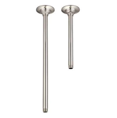 Barclay 10'' Ceiling Mount Brass Tube Shower Arm W/flange, BN - Brushed Nickel by Barclay