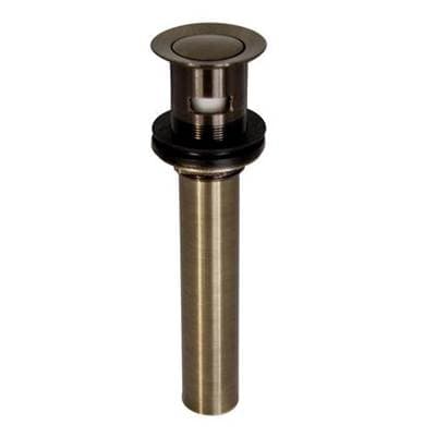 Barclay Press Type Pop-up Drain W/ Plated Part,w/of Hole, AB - Antique Brass by Barclay