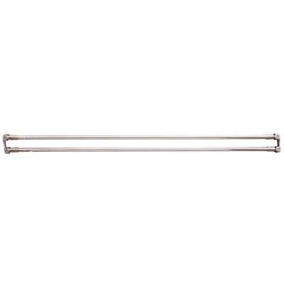 36'' Straight Double Shower Curtain Rod w/ Flanges- WH by Barclay