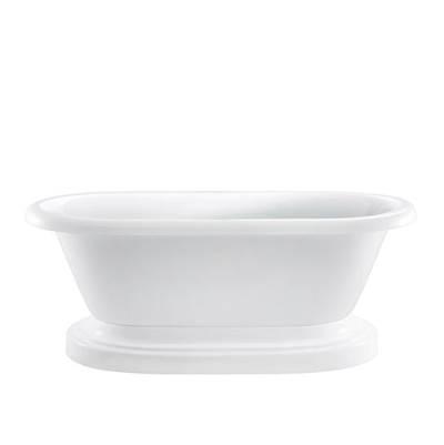 Carlotta Acrylic Dbl Roll WH w/ base, 61'', No Holes by Barclay