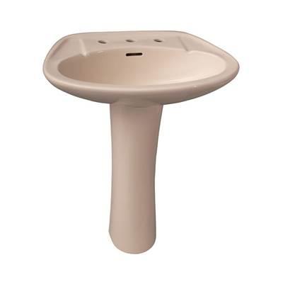 Morning 650 Ped Lav Basin only 8'' WS, Overflow,White