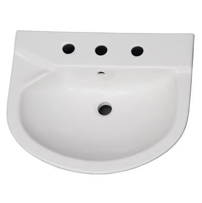 Anabel 630 Ped Lav Basin 8'' Widespread, White by Barclay