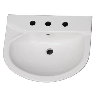 Barclay Anabel 630 Ped Lav Basin 8'' Widespread - White by Barclay