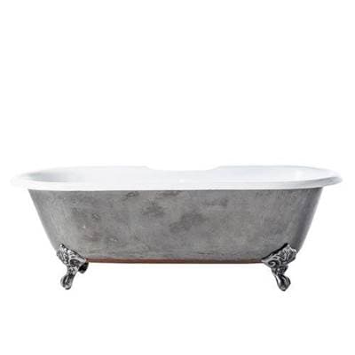 Barclay Doyle 67''CI Tub W/O Holes,feet W/of,ext Polished, Inside WH - Polished Cast Iron