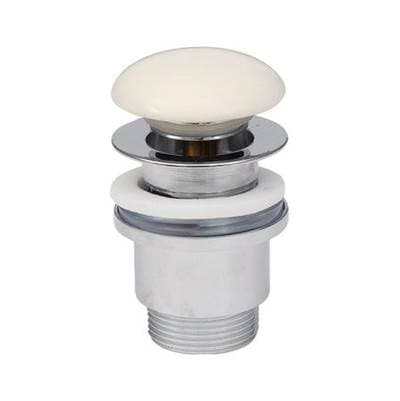 Barclay Pop Up Ceramic Drain, Matte Cream