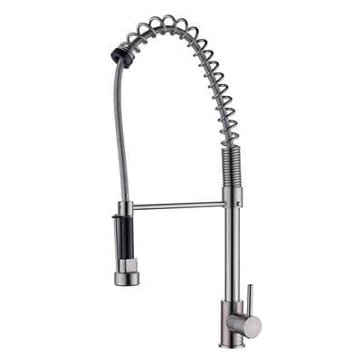 Barclay Celie Spring Spout Kitchen Faucet W/hose - Brushed Nickel by Barclay