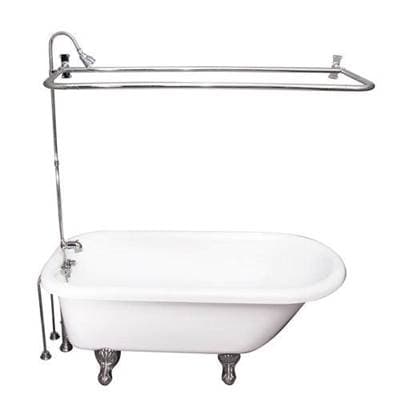 Barclay Tub Kit 67'' AC Roll Top, Shwr Unit, Supplies, Drain-chrome - Polished Chrome