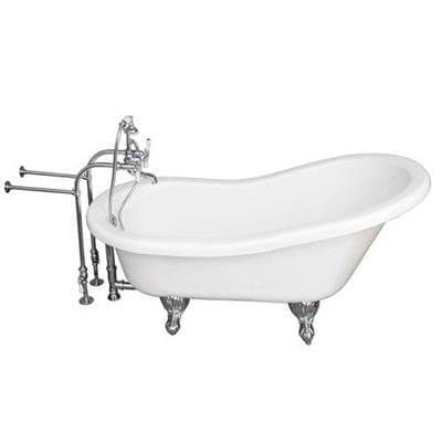 Barclay Tub Kit 67'' AC Slipper, Tub Filler, Supplies, Drain-chrome - Polished Chrome by Barclay