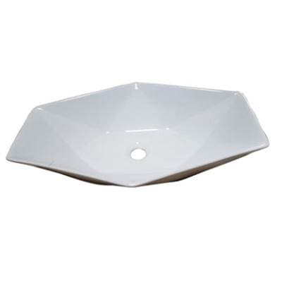 Barclay Angelina 25'' Wide Hexagon Basin - White by Barclay