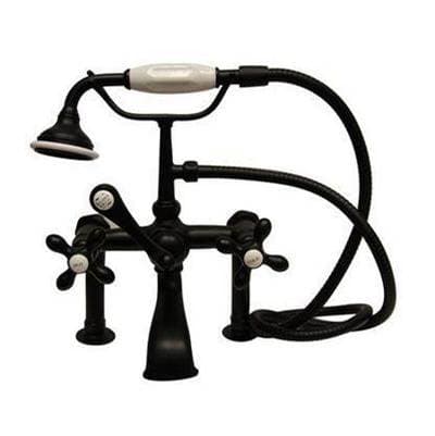 Barclay Elephant Spout Hand Shwr, 6'', Mounts, Cross Hdls - Matte Black by Barclay