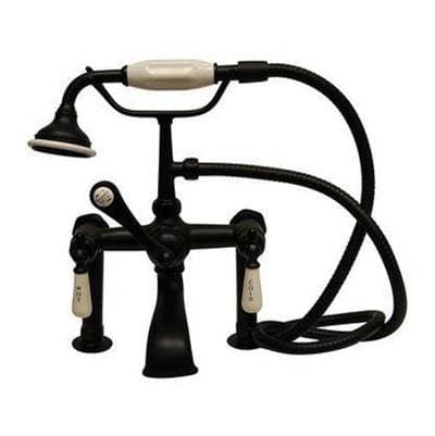 Barclay Elephant Spout Hand Shwr, 6'' Mounts, Porc Hdls - Matte Black