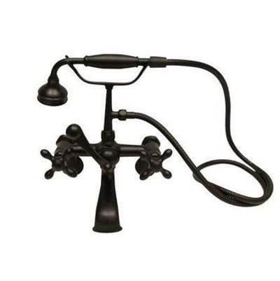 Barclay Elephant Spout,hndshwr,60''hose Swvl Mts,mtl Cross Hndls, MB - Matte Black
