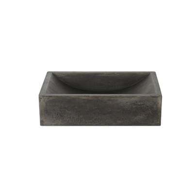 Barclay Eldon Rect Above Counter Basin Dark Grey Concrete - Cool Gray