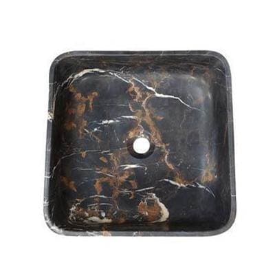 Barclay Maxton Square Sink, 15-3/4'' - Honed King Gold Marble