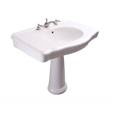 Barclay Anders Basin Only W/ 8'' WS Hole,w/ Overflow - White by Barclay