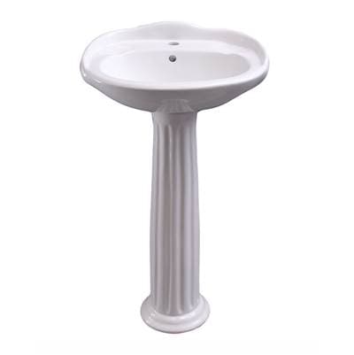 Barclay Arianne 19'' Basin Only with 1-Faucet Hole,w/ Overflow,wh - White by Barclay