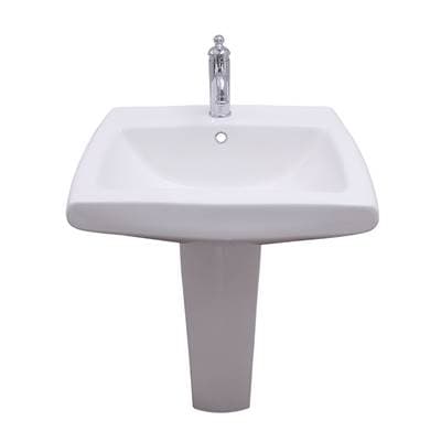 Barclay Ambrose Basin Only with 1 Hole Overflow - White by Barclay