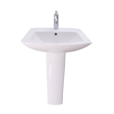 Barclay Burke Basin Only with 1 Hole, Overflow - White by Barclay