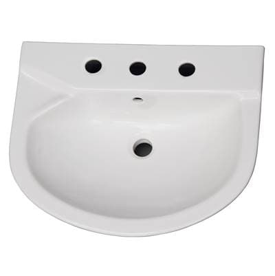 Barclay Anabel 555 Ped Lav Basin 8'' Cc - White by Barclay