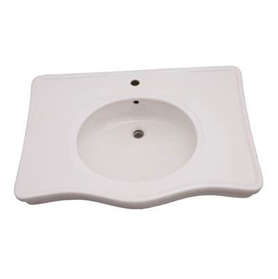 Barclay Milano Deluxe Console Basin 1 Hole - White by Barclay