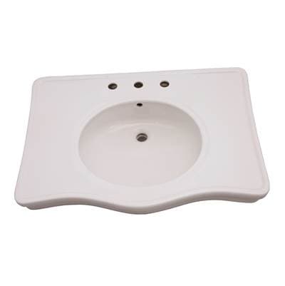 Barclay Milano Deluxe Console Basin 8'' Cc - White by Barclay
