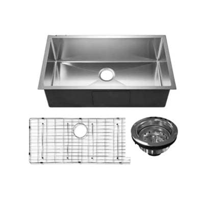Barclay Fabyan 32''GOLD SS Kitchen Sink W/gold Wiregrid & Strainer - Gold
